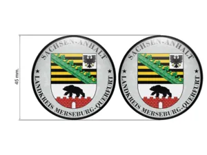 Aufkleber TÜV Landkreis Merseburg-Querfurt Nummernschild plakette